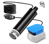 Walter Bomba de aguas residuales compatible con batería Bosch PBA de 18 V, 30 l/min, elevación 15 pies, bomba de agua accionada 120 W, bomba de transferencia para pozos profundos, para jardín, camping