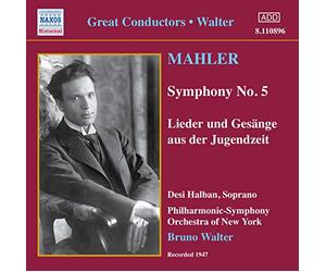 Walter,Bruno - Mahler : symphonie n° 5 / Lieder und Gesange aus der Jugendzeit