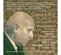 Walter Gieseking joue Beethoven : Concertos pour piano n° 1 et 5. Kubelik, Rother.
