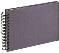 walther design Álbum de fotos antracita-gris 23 x 17 cm Álbum espiral Lino, Cloth SA-509-T