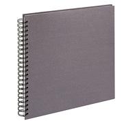 walther design Álbum de fotos antracita-gris 30 x 30 cm Álbum espiral Lino, Cloth SA-510-T