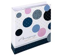 walther design Álbum de Fotos Azul 200 Fotos 13 x 18 cm Álbum de inserción de Notas Amazing Memories ME-487-L