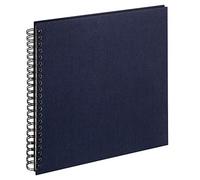 walther design Álbum de fotos azul 30 x 30 cm Álbum espiral Lino, Cloth SA-510-U