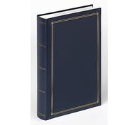walther design Álbum de fotos azul 300 fotos 10 x 15 cm memo book imitación cuero con relieve, Monza ME-140-L