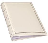 walther design Álbum de Fotos Blanco 200 Fotos 13 x 18 cm Cuaderno imitación Cuero con Relieve, Monza ME-139-W