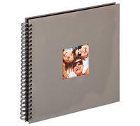 walther design Álbum de fotos Fun SA-110-X gris 30 x 30 cm espiral con recorte de portada
