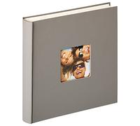 Walther Design Álbum de fotos Fun – Gris 30 x 30 cm, con recorte para foto FA-208-X