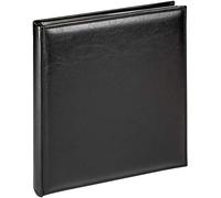 walther design Álbum de Fotos Negro 28 x 30,5 cm Polipiel con Pespuntes en Todo el Contorno, Deluxe FA-386-B