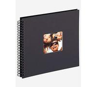 walther design Álbum de fotos negro 30 x 30 cm Álbum espiral con perforación, Fun SA-110-B
