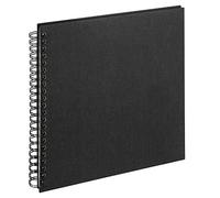 walther design Álbum de fotos negro 30 x 30 cm Álbum espiral Lino, Cloth SA-510-B