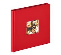 walther design Álbum de fotos rojo 18 x 18 cm con recorte de portada, Fun FA-199-R