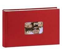 walther design Álbum de Fotos Rojo 200 Fotos 10 x 15 cm Libro de Notas con Recorte de Cubierta, Fun ME-110-R