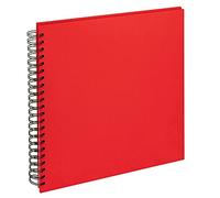 walther design Álbum de fotos rojo 30 x 30 cm Álbum espiral Lino, Cloth SA-510-R