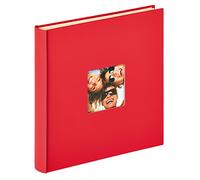walther design Álbum de Fotos Rojo 33 x 34 cm álbum Autoadhesivo con Recorte de Cubierta, Fun SK-110-R