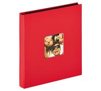 walther design Álbum de Fotos Rojo 400 Fotos 10x15 cm Álbum Deslizante con Recorte de Cubierta, Fun EA-110-R