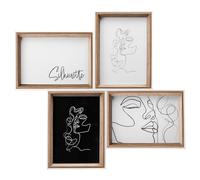 walther design Bilderram Silhouette Wooden Gallery, 4 foton 13x18 cm, bok, NW418P