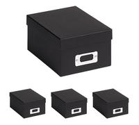 walther design Cajas de almacenaje negro 10 x 15 cm Fun FB-115-B (Paquete de 4)
