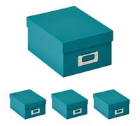 walther design Cajas de almacenaje verde petróleo 10 x 15 cm Fun FB-115-K (Paquete de 4)