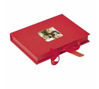 Walther Design Caja de fotos Fun FB-112-R para 70 fotos 10 x 15 cm roja con tapa recortada