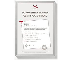 walther design Chair AJ130S12 - Marco de fotos (aluminio, 12 unidades, 21 x 29,7 cm), color plateado