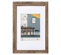 walther design Marco de fotos nogal 30 x 40 cm Marco de madera con cristal artístico y paspartú Fiorito EFX040N