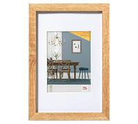 walther design EFX060E Fiorito Marco de madera Cristal artístico, 50x60 cm, roble claro