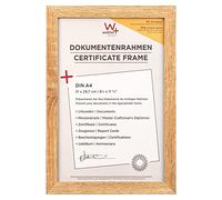 walther design EFX130E Marco de madera Fiorito Cristal artístico, 21x29,7 cm, roble claro
