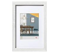walther design EFX460W Fiorito Marco de madera Cristal artístico, 40x60 cm, blanco