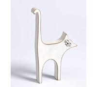 walther design Figura Decorativa Blanca Fabricada en Madera, Cat CA199W