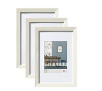 walther design Fiorito EF015W3 - Marcos de fotos de madera, color blanco, 10 x 15 cm, paquete de 3