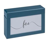 walther design Caja de almacenamiento para 100 fotos 10 x 15 cm, azul, FB-116-L, caja de fotos Fun