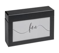 walther design Caja de almacenamiento para 100 fotos 10 x 15 cm, color negro, FB-116-B, caja de fotos Fun