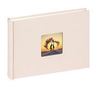 walther design Fun FA-207-W Álbum de fotos beis claro (chamois) de 22 x 16 cm con cubierta recortada