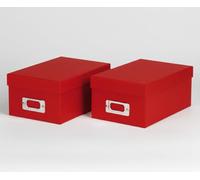 walther design Fun FB-115-RD - Cajas de almacenamiento, color rojo, paquete de 2 (2 cajas)