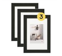 walther design HO030B3 Home Marco de fotos de madera, 20 x 30 cm, color negro, paquete de 3 unidades