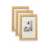 walther design Home HO824H3 - Marcos de fotos de madera, color natural, 18 x 24 cm, paquete de 3