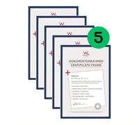 walther design KV130L5 Marco de fotos color azul, 21 x 29,7 cm (formato DIN A4), juego de 5 unidades, marco de plástico New Lifestyle