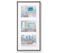 walther design Marco de fotos acero 3X 15x20 cm galería con passepartout, Marco de plástico New Lifestyle KV320D