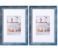 walther design Marco de Fotos Azul 18 x 24 cm con passepartout, Chalet EL824L (Paquete de 2)