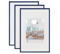 walther design KV030L3 Nuevo marco de fotos de plástico Lifestyle 20x30 cm, azul, paquete de 3