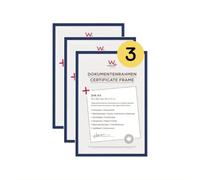 walther design KV130L3 Nuevo marco de plástico Lifestyle 21x29,7 cm DIN A4, azul, paquete de 3