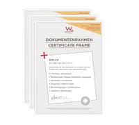 walther design Marco de fotos blanco 21 x 29,7 cm (DIN A4) con Vidrio acrílico Pack de 3, New Lifestyle Marco de plástico KVX130W3