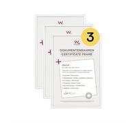 walther design KV130W3 Nuevo marco de fotos de plástico Lifestyle, 21x29,7 cm DIN A4, blanco, paquete de 3