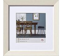 walther design Marco de fotos blanco 30 x 30 cm con paspartú, Marco de madera Fiorito EF330W