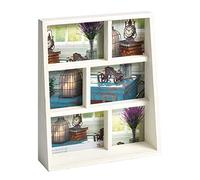 walther design Marco de Fotos Blanco 3X 10x15 y 3X 10x10 cm Marco de galería Rustic SM666W