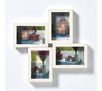 walther design Marco de fotos blanco 4X 10x15 cm Marco de galería Rustic SN415W