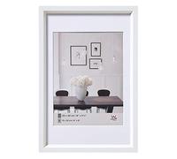 walther design Marco de fotos blanco 50 x 70 cm con passepartout, Marco de plástico Steel Style ES070W