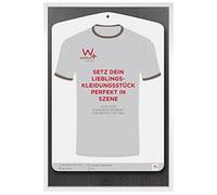 walther design EA690W Stockholm Marco de madera para camisetas, color blanco de 60 x 90 cm, con cristal acrílico