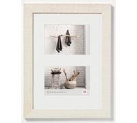 walther design Marco de fotos blanco crema 2X de 10x15 cm galería con passe-partout, Marco de madera Home HO215W