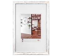 walther design Marco de Fotos, Madera, Blanco y Plateado, 30 x 40 cm